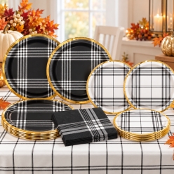 Metallic Modern Thanksgiving Party Pack for 8